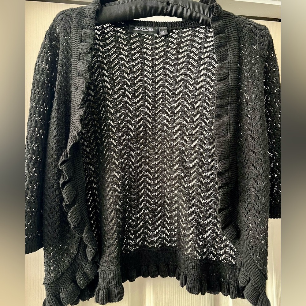 Light weight Black Summer cardigan!